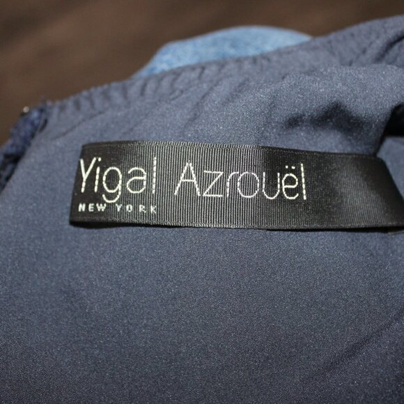 Yigal Azrouel Designer Sleeveless Structured Peplum Navy Blue Size Small - Picture 4 of 4